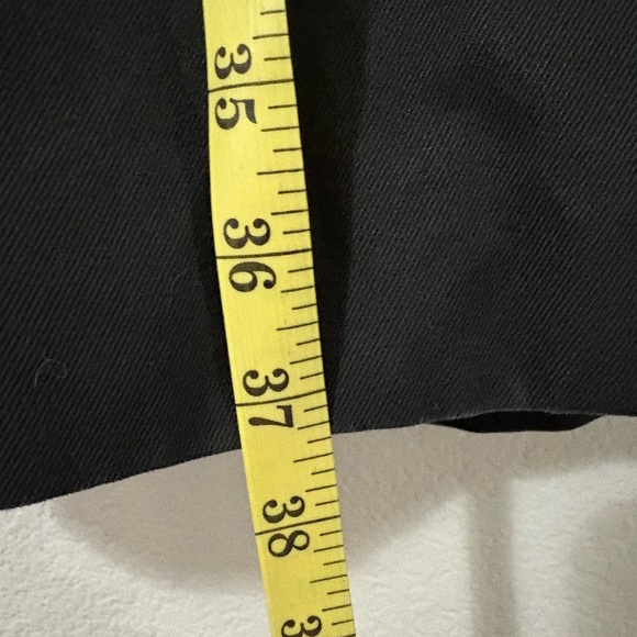 Barneys New York Made in Italy Black Long Streamlined Cotton Coat. Pockets - Picture 12 of 16